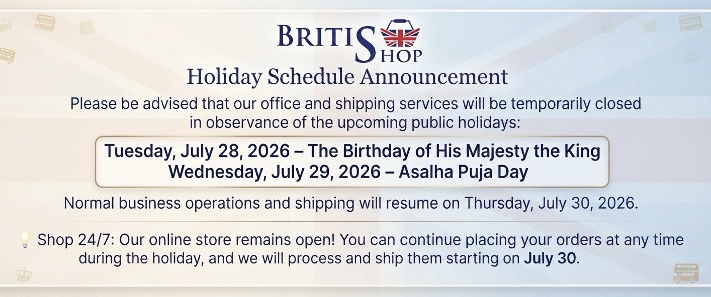 Holiday schedule announcement
