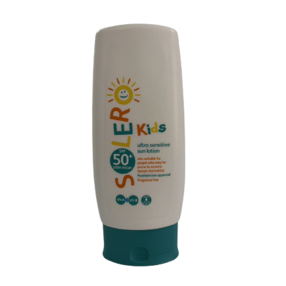 Solero Kids ultra sensitive sun lotion SPF50 at Thailand