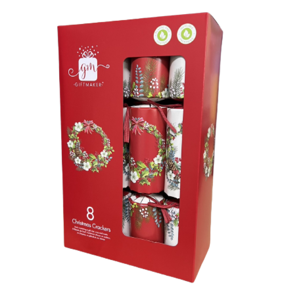 Luxury Christmas Crackers Traditional Foliage 12inch (8 pieces/pc) at