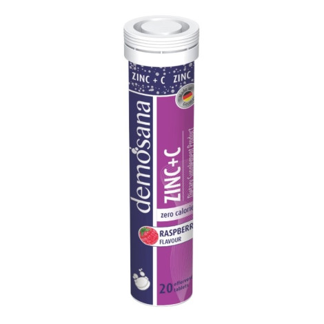 12 tubes x Demosana Zinc+C - Raspberry flavour 82g
