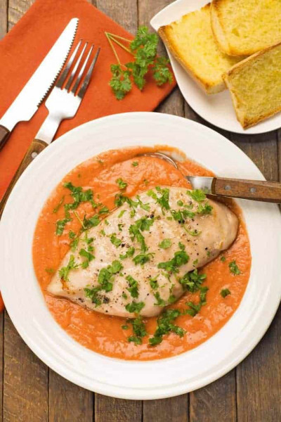 Grilled Chicken with Gazpacho Sauce - Recipes from BritiShop, Thailand