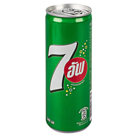 7up can 245 ml.