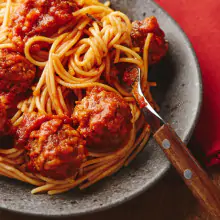 Spaghetti and meatballs