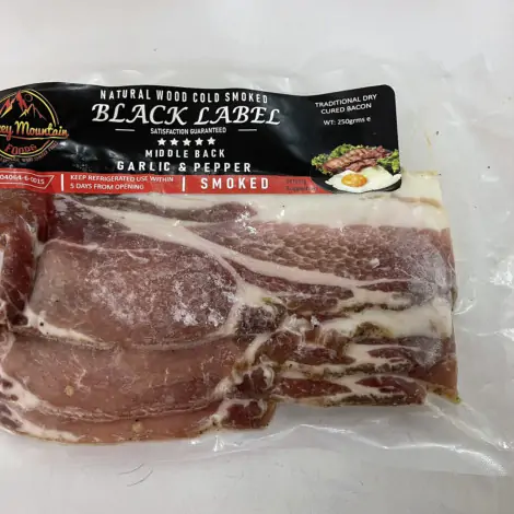 Smokey Mountain English Middle Back Bacon 250g