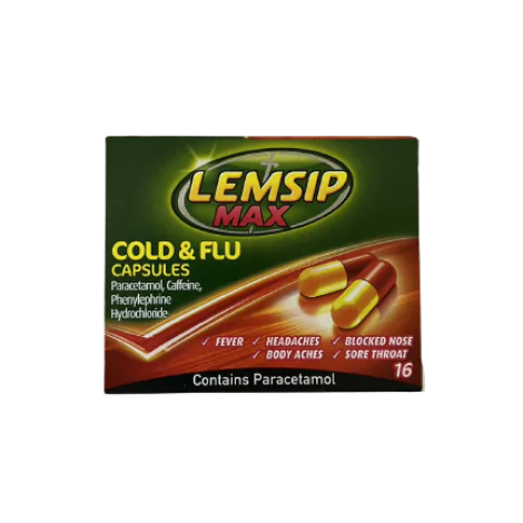 Lemsip Max Cold and Flu - 16 Capsules
