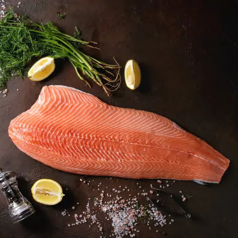 Large salmon fillet -  (1.4-1.7kg per piece, @ 590B per kg) *Price per weight F9
