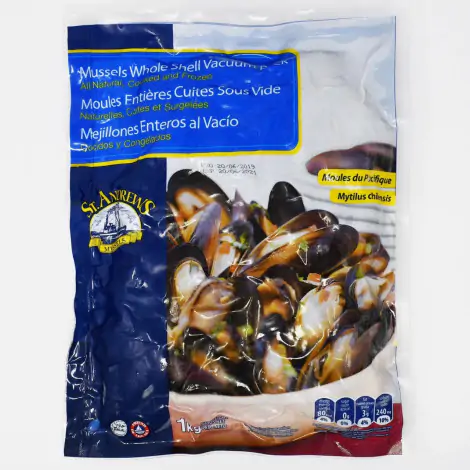 Whole Chilean Blue Mussel 50-70 pieces - 1 KG