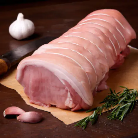 Pork Loin Skin On - 355 THB/kg (Approx 3-6kg)