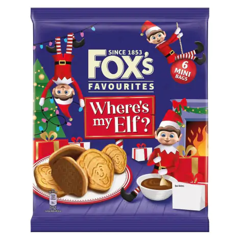 Foxs Milk Chocolate Elf On The Shelf Snack Packs 5pk