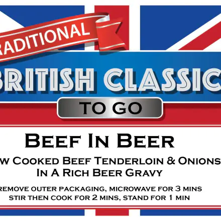 เนื้อหมักเบียร์ในน้ำเกรวี่หอมใหญ่ - British Classics To Go
