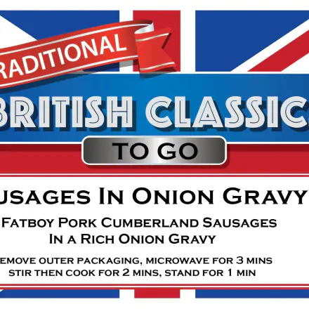 ไส้กรอกในน้ำเกรวี่หอมใหญ่ - British Classics To Go
