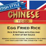 Egg Fried Rice - British Style Chinese To Go  F6