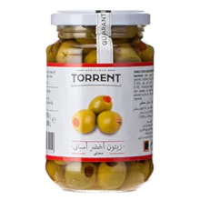 Torrent Green olives with Pimento paste in brine  370g