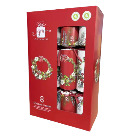 Luxury Christmas Crackers Traditional Foliage 12inch (8 pieces/pc)