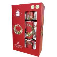 Luxury Christmas Crackers Traditional Foliage 12inch (8 pieces/pc)