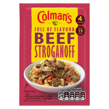 Colman's beef stroganoff