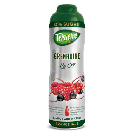 Teisseire Concentrated Fruit Syrup - Le 0% Grenadine 60cl