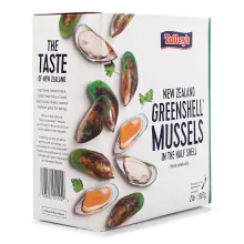 Talley - New zealand half shell mussel 1kg - F9