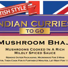 Mushroom Bhaji - British Indian Curries To Go F10