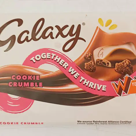 Galaxy Chocolate cookie crumble 136g