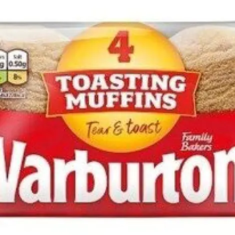 Warburtons 4 Toasting Muffins