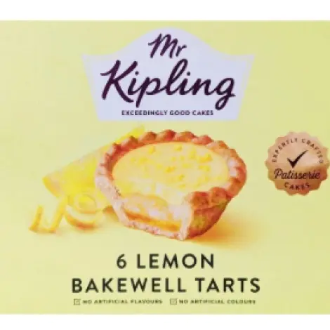 Mr Kipling 6 Lamon Bakewell Tarts