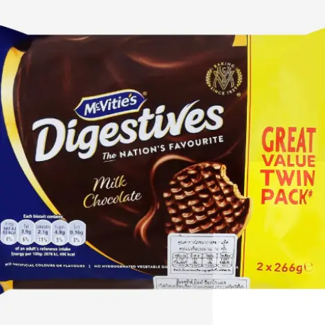 MCVITIE'S Digestives Milk Chocolate twin pack