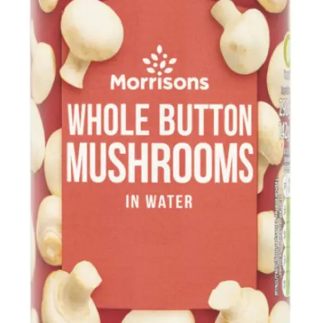 Morrisons Whole button mushrooms in water