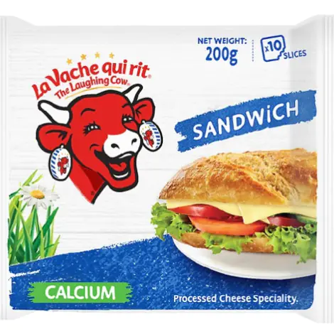 LA VACHE QUI RIT The Laughing Cow Sliced Sandwich Cheese 200 g.