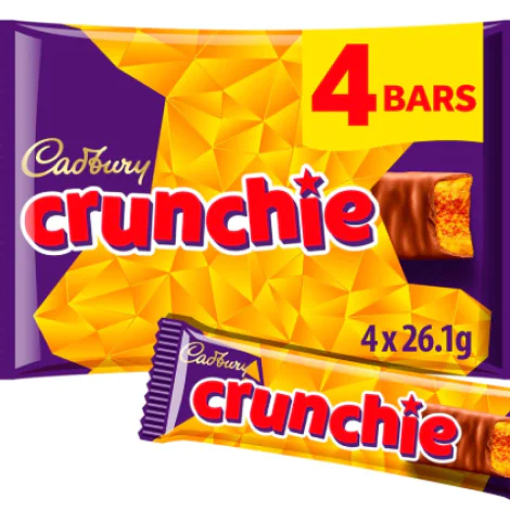 CADBURY Crunchie Milk Chocolate Golden Honeycombed Centre 104.4 g.