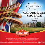 Epicure Oxford Beef sausage 8 links per 500g pack    F4