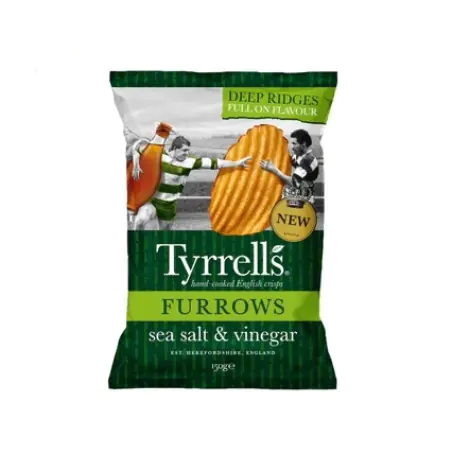 Tyrrells Furrows Sea Salt & Vinegar Crisps 150g