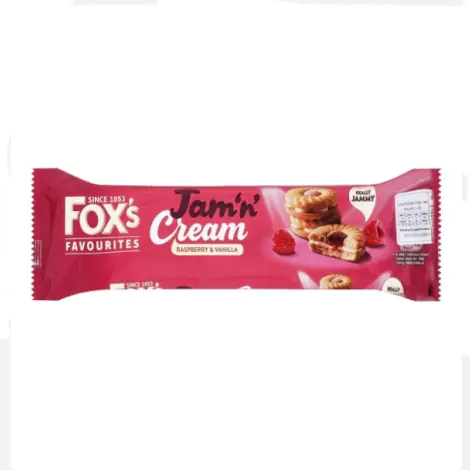 Fox's Jam Creams Biscuits Raspberry and Vanilla 150g