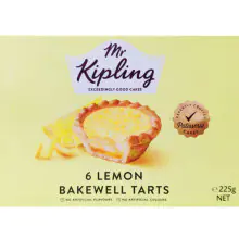 Mr Kipling 6 Lemon Bakewell Tarts 225g.