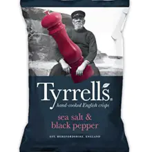 TYRRELLS Sea Salt & Black Pepper 150 g.