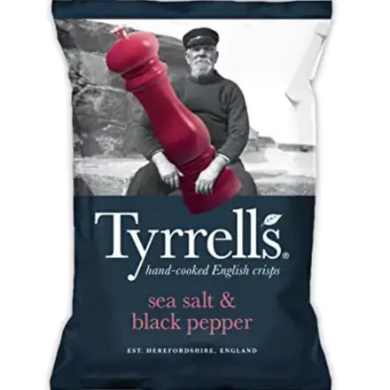 TYRRELLS Sea Salt & Black Pepper 150 g.