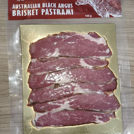 Captain Hook’s Australian Black Angus Brisket Pastrami 100g