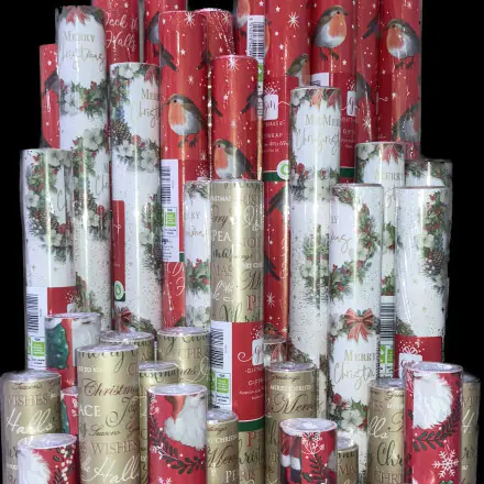 Christmas Wrapping Paper Elegant Traditional 4m
