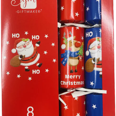 Luxury Christmas Novelty Characters Crackers 8pk
