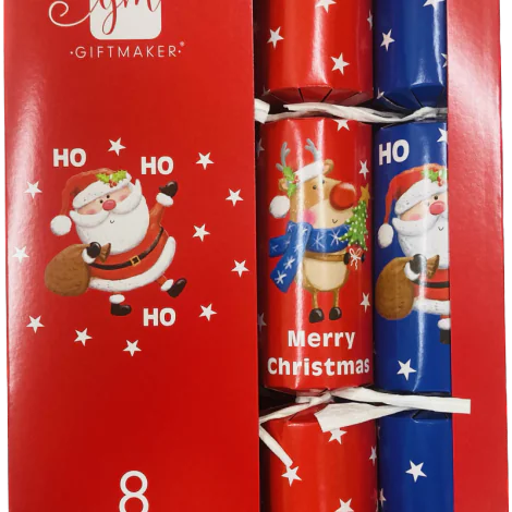 Luxury Christmas Novelty Characters Crackers 8pk