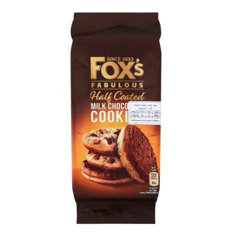 FOX'S Half Coated Milk Chocolate Cookies 175 g.