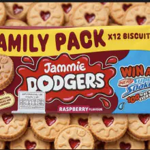 Jammie Dodgers Family pack biscuits (Raspberry) 210g