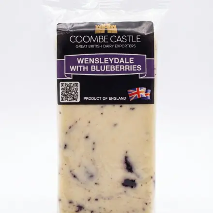 Coombe Castle’s Wensleydale with Blueberries.(100g) 322 THB