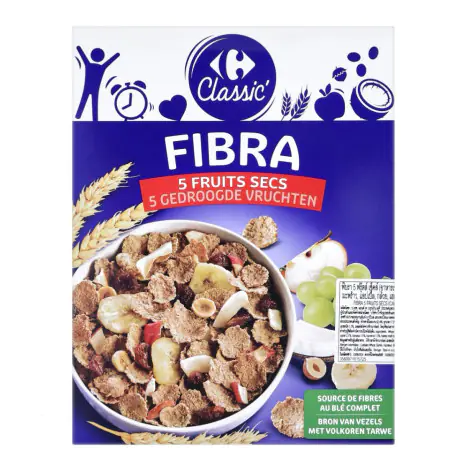 Carrefour Classic' Fibra 5 Fruits Secs(500g) 307 THB