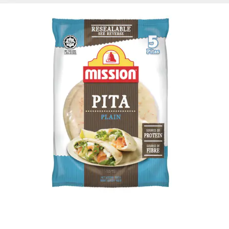 Mission Plain Pita Bread (5 Pitas)400g 167 THB