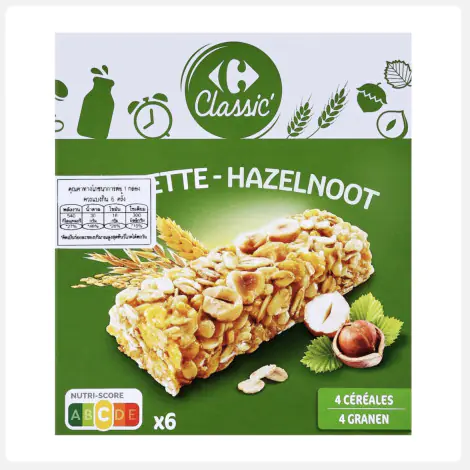 Carrefour Classic Hazelnut Cereal Bars(125g) 139 THB