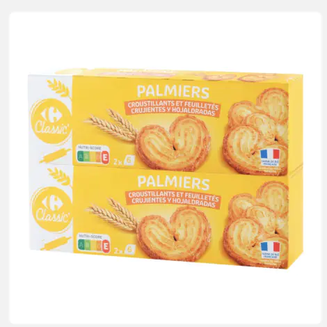 Carrefour Classic' Palmiers Croustillants et Feuilletés(200g) 181 THB