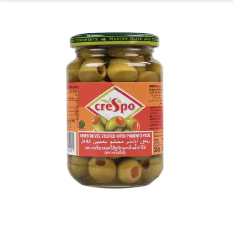 Crespo Pitted Green Olives Stuffed with Pimiento Paste (354g) 167 THB