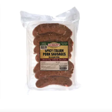 GOBBLER’s Spicy Italian Pork Sausages – 500g - F5