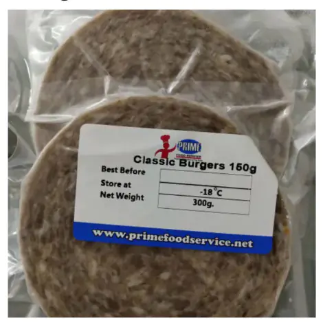 เบอร์เกอร์เนื้อคลาสสิค 150 กรัม (2ชิ้น/แพ็ค)
